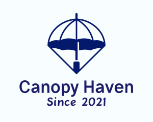 Canopy - Blue Weather Umbrella logo design