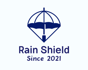 Umbrella - Blue Weather Umbrella logo design