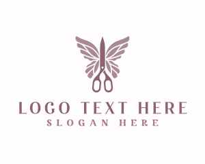 Trim - Scissors Wings Salon logo design