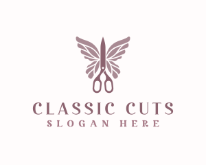 Scissors Wings Salon logo design