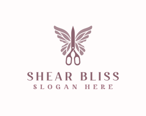 Scissors Wings Salon logo design