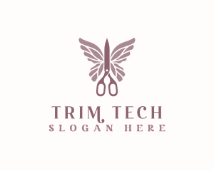 Trim - Scissors Wings Salon logo design