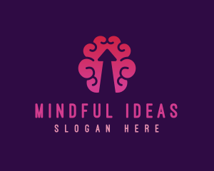 Thought - Brain Mind Arrow logo design