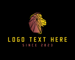 Geometric - Geometric Lion Animal logo design