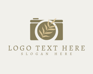 Environmetal Photographer - Vintage Leaf Camera logo design