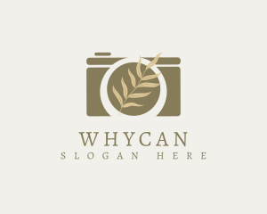 Digital Camera - Vintage Leaf Camera logo design