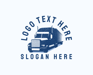 Trailer Truck Logistics Transportation Logo