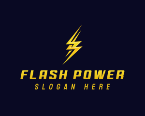 Power Lightning Bolt logo design