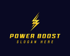 Power Lightning Bolt logo design