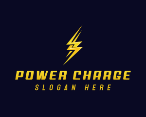 Power Lightning Bolt logo design