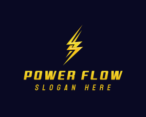 Power Lightning Bolt logo design