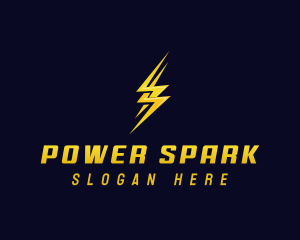 Power Lightning Bolt logo design