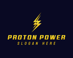 Power Lightning Bolt logo design