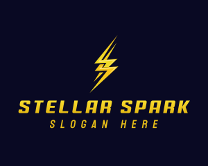 Power Lightning Bolt logo design