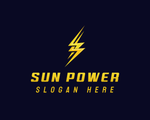 Power Lightning Bolt logo design