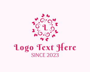 Pink - Flower Feminine Cosmetics Boutique logo design