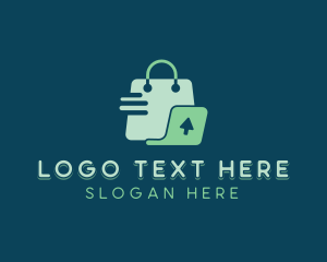 Shopaholic - Express Shopping Bag logo design