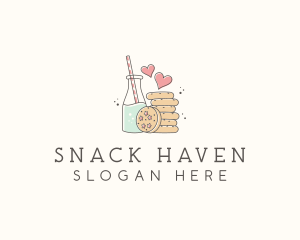 Juice Cookie Snack Goods logo design