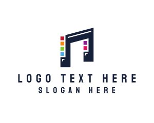 Record Label - Music Note Mix logo design