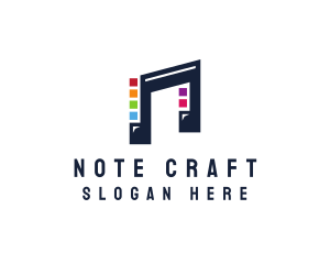 Note - Music Note Mix logo design