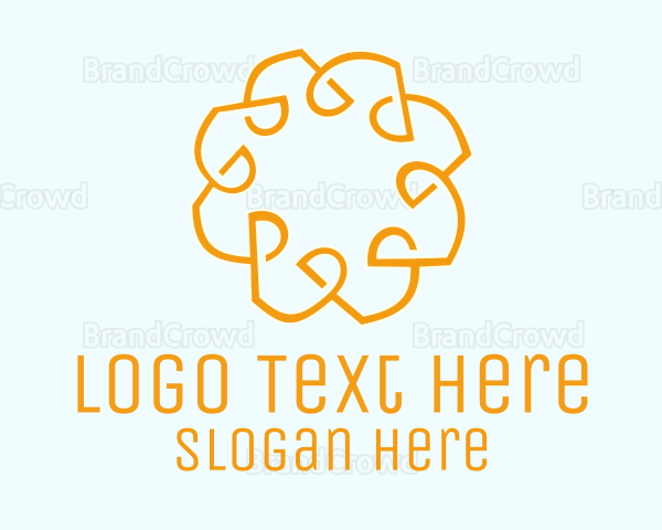 Gold Ornamental Flower Logo