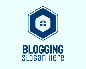 Buy And Sell - Blue Window Hexagon logo design