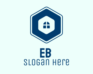 Window - Blue Window Hexagon logo design