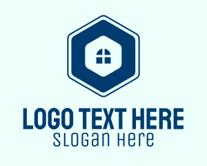 Broker - Blue Window Hexagon logo design