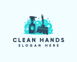 Spray Cleaning Sanitation logo design