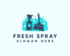 Spray Cleaning Sanitation logo design