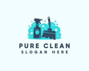 Spray Cleaning Sanitation logo design