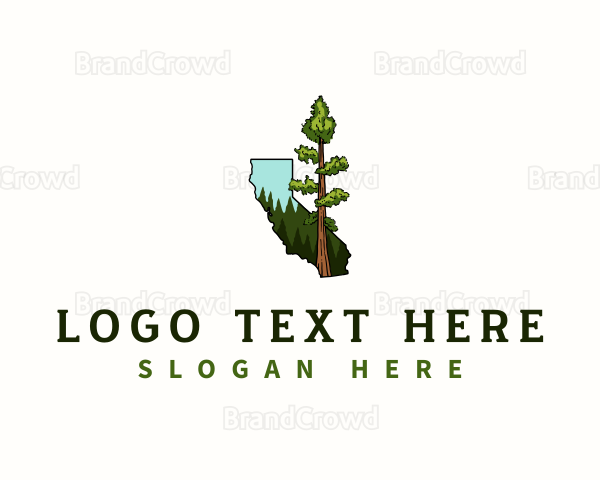 California Giant Sequoia Tree Logo