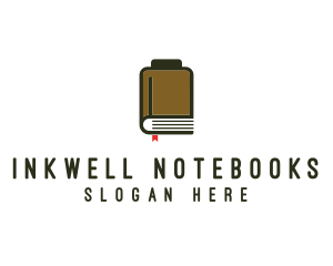 Notebook - Library Book Bookmark logo design