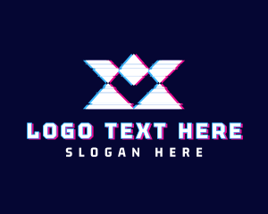 Cyber - Static Motion Letter AV logo design