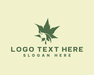 Drug - Feminine Woman Marijuana logo design