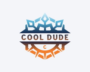 HVAC Warm Cool logo design