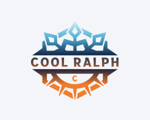 HVAC Warm Cool logo design