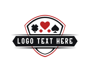 Badge - Poker Heart Clover Spade logo design