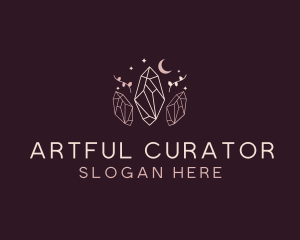 Moon Crystal Jewelry logo design