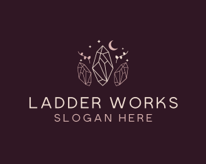 Moon Crystal Jewelry logo design