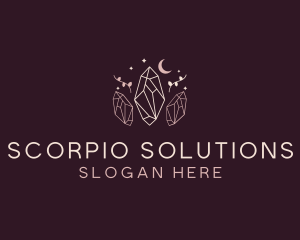 Moon Crystal Jewelry logo design