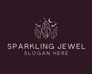 Moon Crystal Jewelry logo design