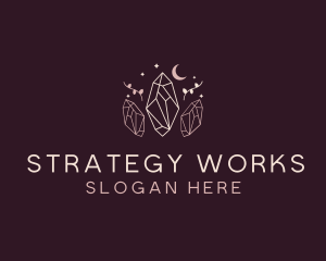 Moon Crystal Jewelry logo design