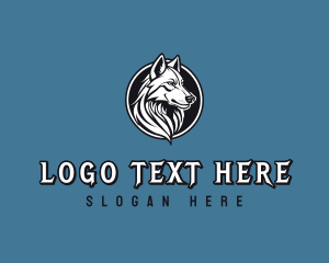 Canine Wolf Wildlife logo design