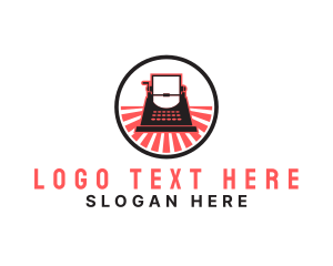 Editorial - Old Journaling Typewriter logo design