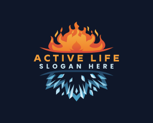 Airflow - Fire Ice Energy logo design
