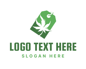 Marijuana Leaf - Green Marijuana Shop logo design