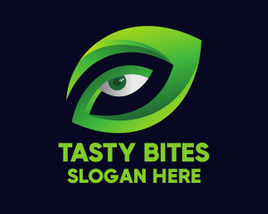 Green Leaf Eye Logo