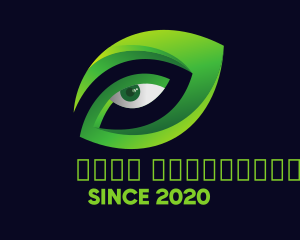 Green Eye - Green Leaf Eye logo design