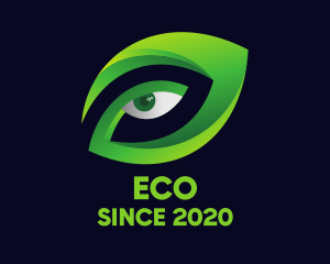 Green Leaf Eye logo design